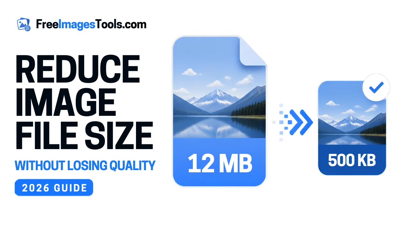 How to reduce image file size using compression, resizing and format conversion